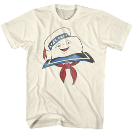THE REAL GHOSTBUSTERS STAY PUFT HEAD S T-Shirt in Natural