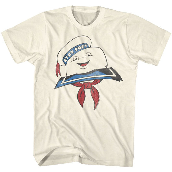 THE REAL GHOSTBUSTERS STAY PUFT HEAD S T-Shirt in Natural