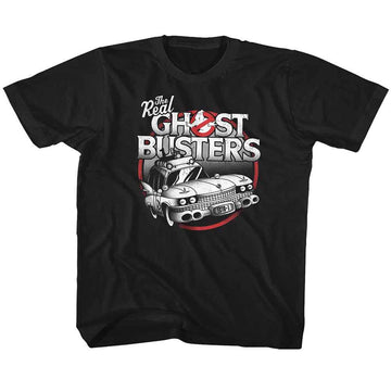 THE REAL GHOSTBUSTERS THE CAR YOUTH XS 5 6 T-Shirt in Black