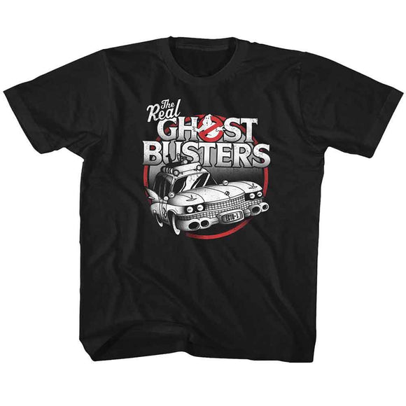 THE REAL GHOSTBUSTERS THE CAR YOUTH XS 5 6 T-Shirt in Black