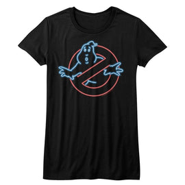 THE REAL GHOSTBUSTERS NEON GHOST LADIES S T-Shirt in Black