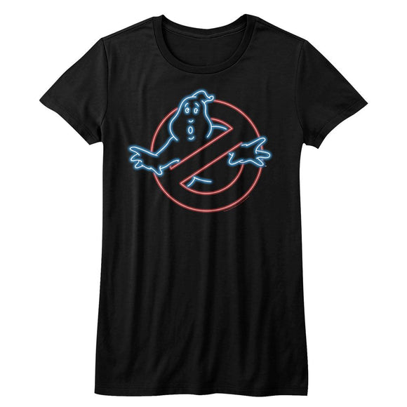 THE REAL GHOSTBUSTERS NEON GHOST LADIES S T-Shirt in Black