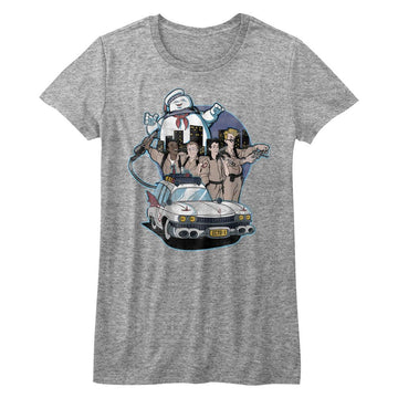 THE REAL GHOSTBUSTERS BUSTIN BUDDIES LADIES S T-Shirt in Athletic Heather
