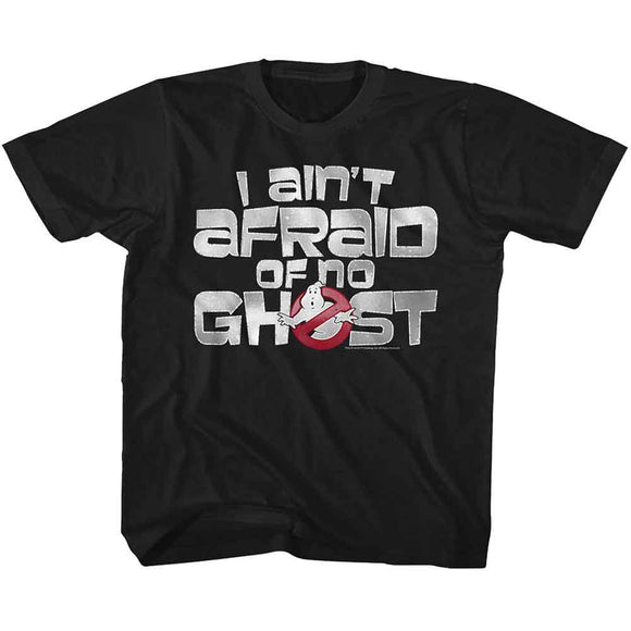 THE REAL GHOSTBUSTERS AINT AFRAID TODDLER 2T T-Shirt in Black