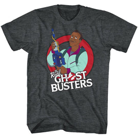 THE REAL GHOSTBUSTERS WINSTON S T-Shirt in Black Heather