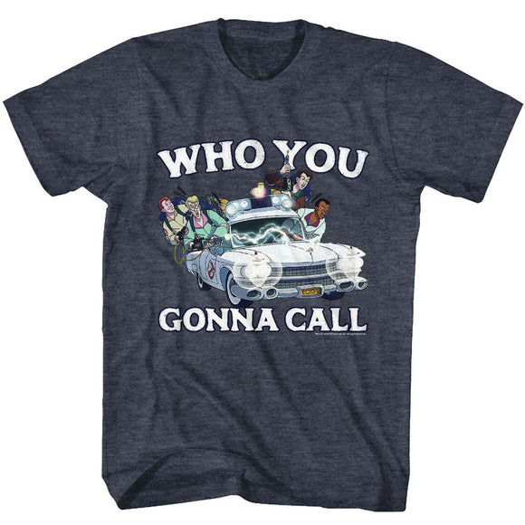 THE REAL GHOSTBUSTERS WHO YOU GONNA CALL S T-Shirt in NAVY Heather