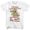 THE REAL GHOSTBUSTERS SLIMER AND PIZZA S T-Shirt in White
