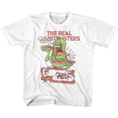 THE REAL GHOSTBUSTERS SLIMER AND PIZZA TODDLER 2T T-Shirt in White