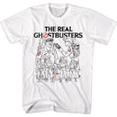 THE REAL GHOSTBUSTERS LINE ART S T-Shirt in White
