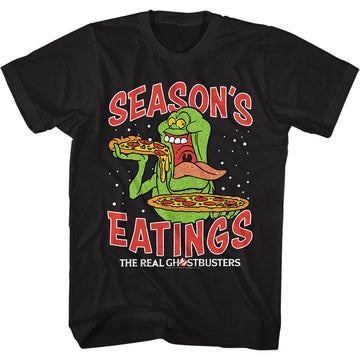 THE REAL GHOSTBUSTERS SEASONS EATINGS S T-Shirt in Black
