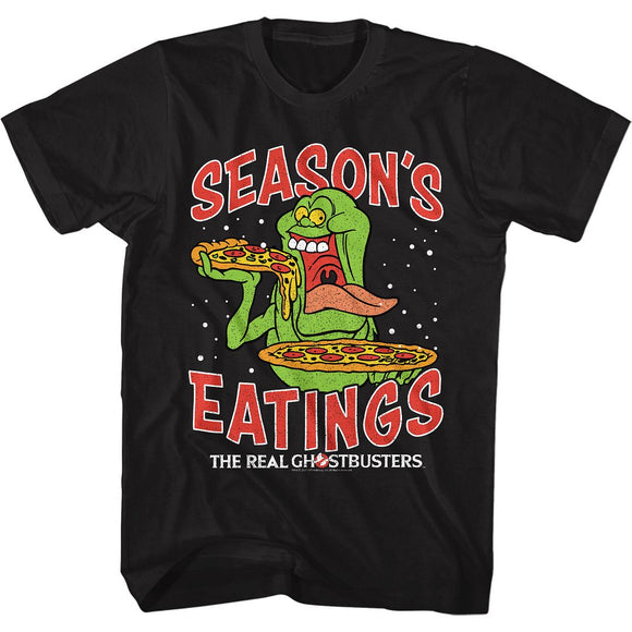 THE REAL GHOSTBUSTERS SEASONS EATINGS S T-Shirt in Black