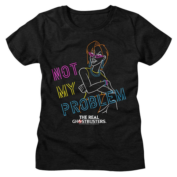 THE REAL GHOSTBUSTERS RGB NOT MY PROBLEM LADIES S T-Shirt in Black