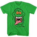 The Real Ghostbusters Rgb Slimer Face Adult T-Shirts