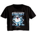 THE REAL GHOSTBUSTERS RGB STAY PUFT ELECTRICITY LADIES FESTIVAL T-Shirt in Black