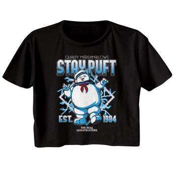 THE REAL GHOSTBUSTERS RGB STAY PUFT ELECTRICITY LADIES FESTIVAL T-Shirt in Black