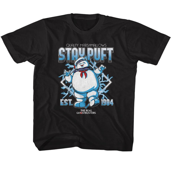 THE REAL GHOSTBUSTERS REAL GHOSTBUSTERS RGB STAY PUFT ELECTRICITY T-Shirt in Black