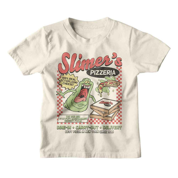 THE REAL GHOSTBUSTERS REAL GHOSTBUSTERS RGB SLIMERS PIZZERIA YOUTH T-Shirt in Natural