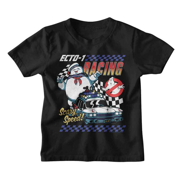 THE REAL GHOSTBUSTERS REAL GHOSTBUSTERS RGB ECTO 1 RACING TODDLER T-Shirt in Black