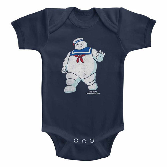 THE REAL GHOSTBUSTERS MR STAY PUFT 2 INFANT 6M T-Shirt in NAVY