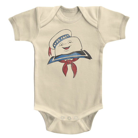 THE REAL GHOSTBUSTERS STAY PUFT HEAD INFANT 6M T-Shirt in Natural