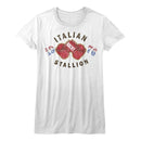 ROCKY GLOVES 1976 LADIES S T-Shirt in White
