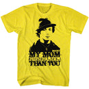 ROCKY MY MOM HITS HARDER S T-Shirt in Yellow