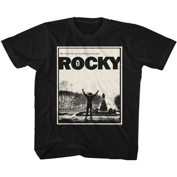 ROCKY MILLION TO ONE YOUTH XS 5 6 T-Shirt in Black