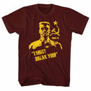 ROCKY BREAK YOU S T-Shirt in Maroon