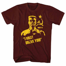 ROCKY BREAK YOU S T-Shirt in Maroon