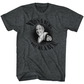 ROCKY WHOS A BUM S T-Shirt in Black Heather