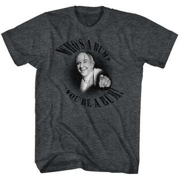 ROCKY WHOS A BUM S T-Shirt in Black Heather