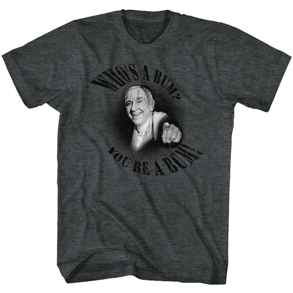 ROCKY WHOS A BUM S T-Shirt in Black Heather