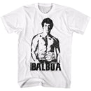 ROCKY TOWERING OVER S T-Shirt in White