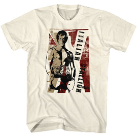 ROCKY ITALIAN STALLION S T-Shirt in Natural