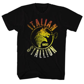 ROCKY STALLION FADE S T-Shirt in Black