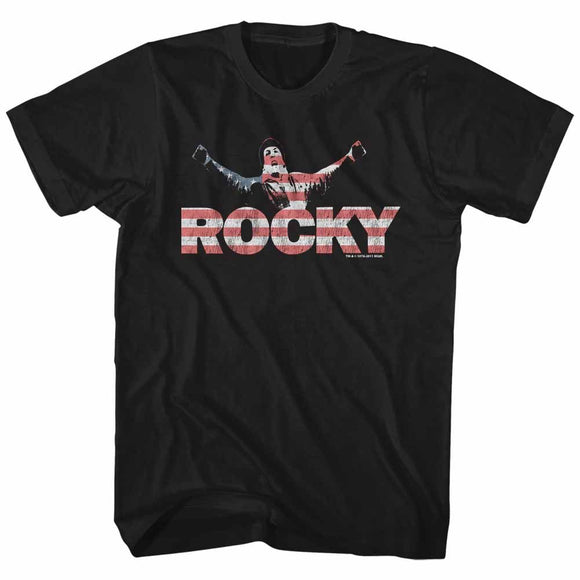 ROCKY CLASSIC ROCK S T-Shirt in Black