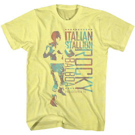 ROCKY ITALY MAN S T-Shirt in Yellow Heather