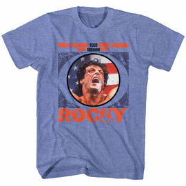 ROCKY BLUEBERRY STROKE S T-Shirt in Light BLUE Heather