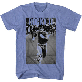 ROCKY RUNNING AND RUNNING S T-Shirt in Light BLUE Heather