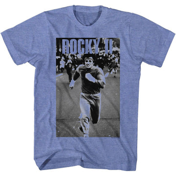 ROCKY RUNNING AND RUNNING S T-Shirt in Light BLUE Heather