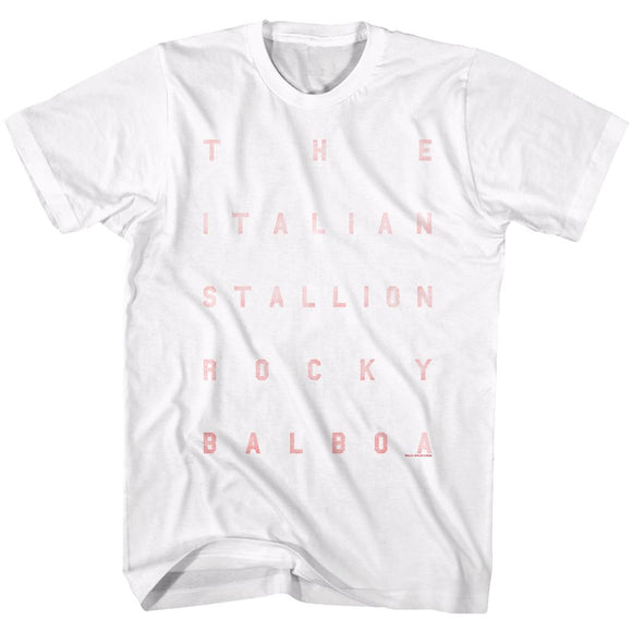 ROCKY WORDS S T-Shirt in White