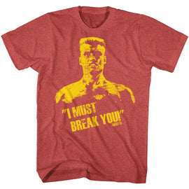 ROCKY BREAK YOU S T-Shirt in RED Heather