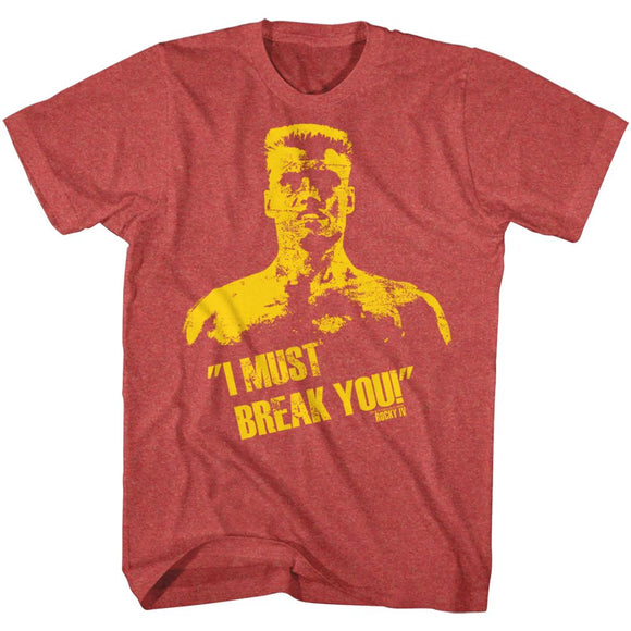 ROCKY BREAK YOU S T-Shirt in RED Heather