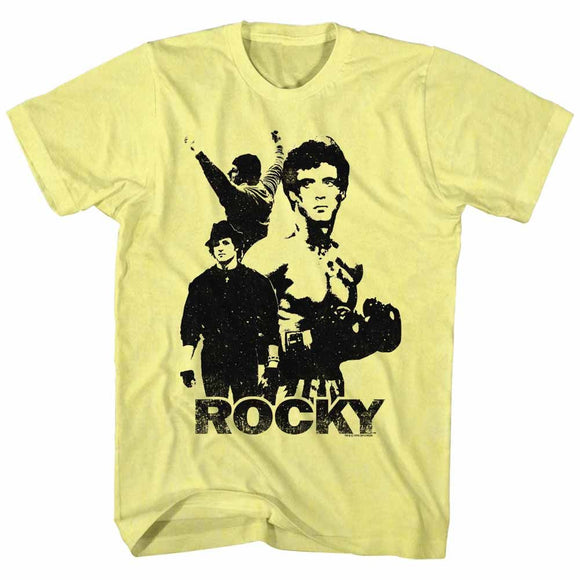 ROCKY 3 STALLIONS S T-Shirt in Yellow Heather