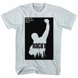 ROCKY BLOCKED OUT S T-Shirt in GRAY Heather