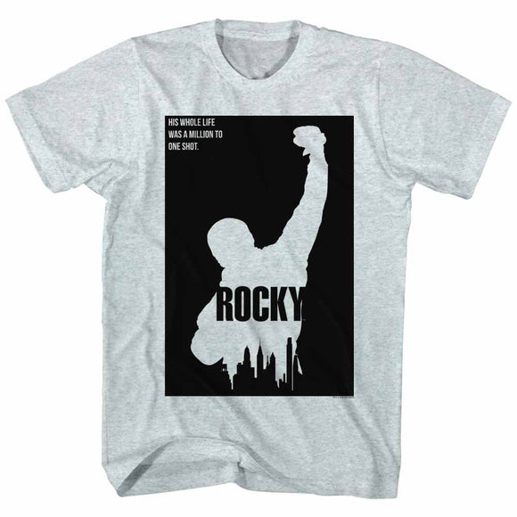 ROCKY BLOCKED OUT S T-Shirt in GRAY Heather