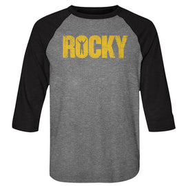 ROCKY 3/4 SLEEVE S T-Shirt in Premium Heather/vintage Black