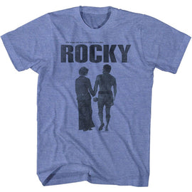 ROCKY POSTER S T-Shirt in Light BLUE Heather