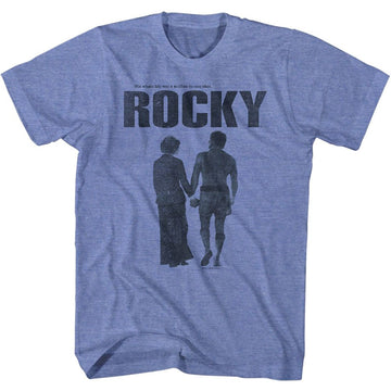 ROCKY POSTER S T-Shirt in Light BLUE Heather