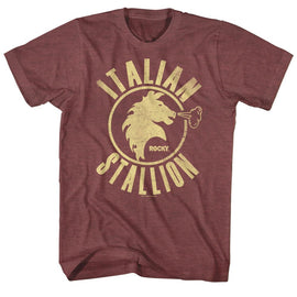 ROCKY STALLION S T-Shirt in Vintage Maroon Heather